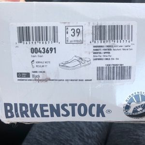 Birkenstock black sandals size 39